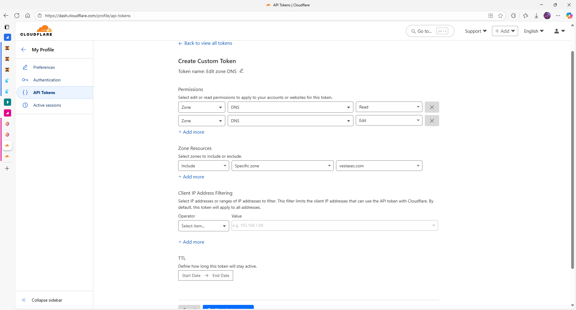 Cloudflare Token